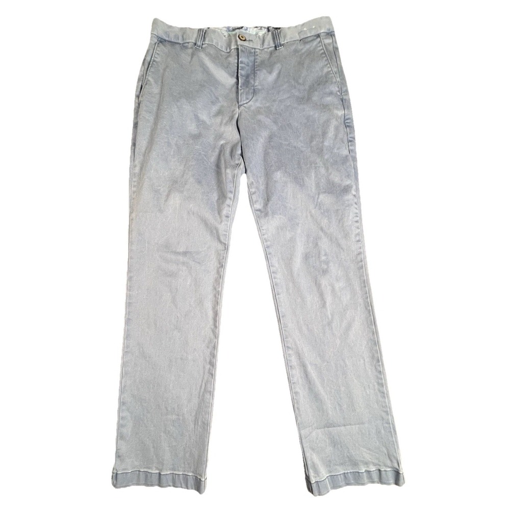 Tommy Bahama Pants Mens 33x30 Flat Front Straight Leg Comfort Casual Blue